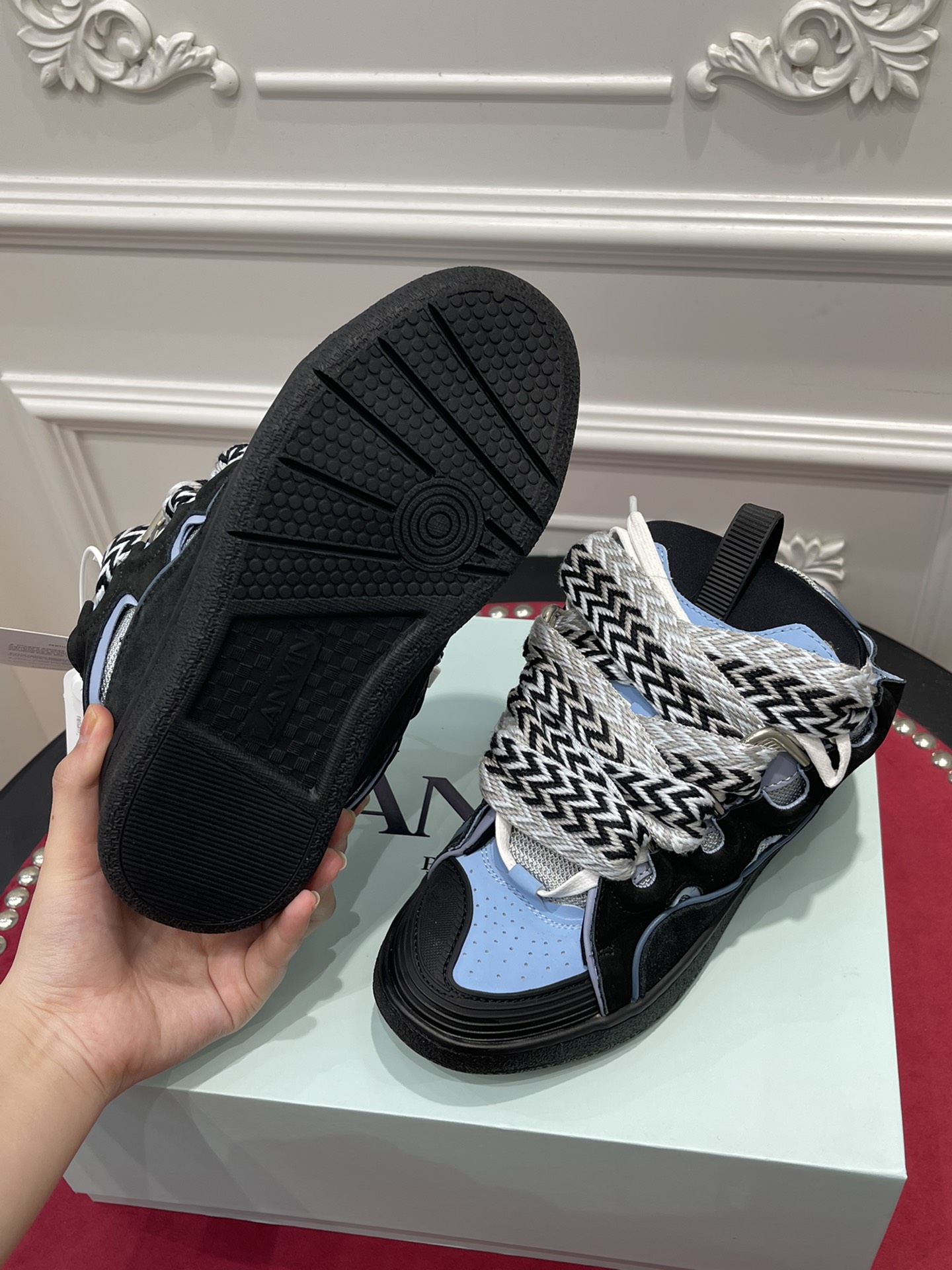 Lanvon Leather Curb Black Light Blue FM-SKRK11-DWSL-P22