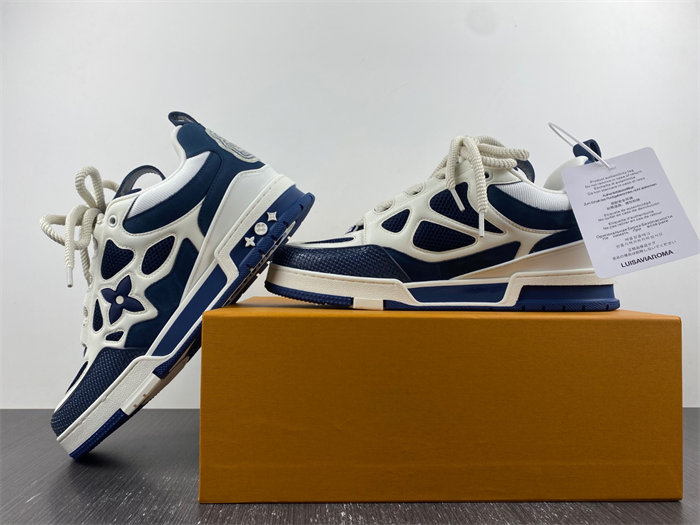 Luis Vitton LV Skate Sneaker Marine White 1AARRL