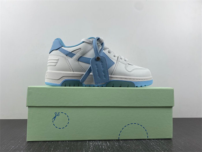 OFF-WHITE Out Of Office OOO 30 MM Low Tops White Light Blue OMIA189C99LEA0010145